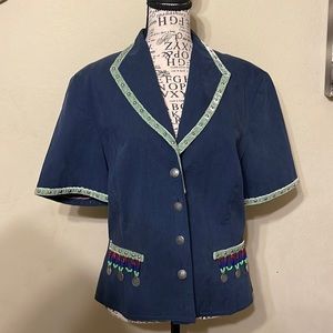 Double D Ranch, Navy Military Blazer, Small
